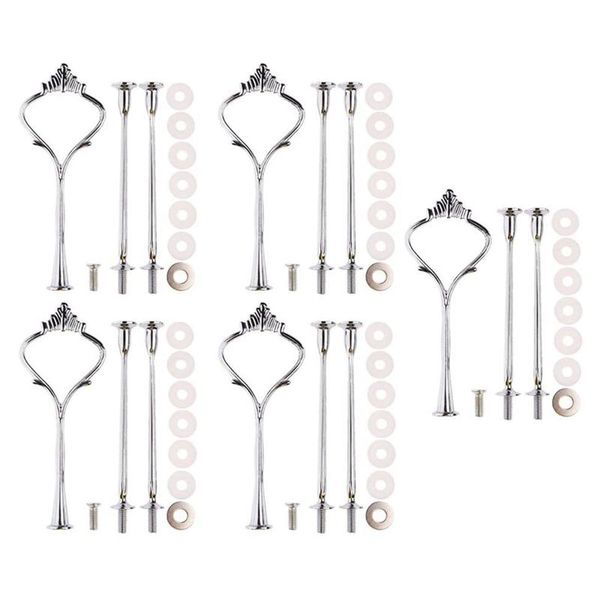 

sets 3 tier crown cake plate stand fittings hardware holder kitchen gadgets for wedding and party,silver baking & pastry tools