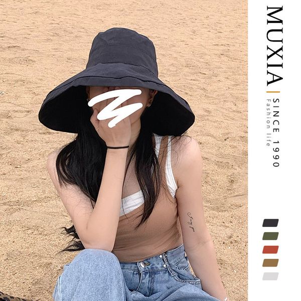 

big to cover face big brim fisherman's female summer versatile sunshade fashion sunscreen hat