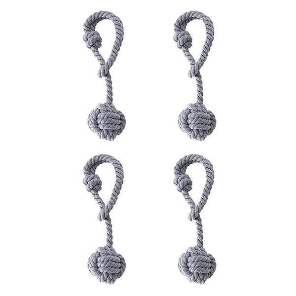 

-4 pack curtain tiebacks, rope tieback, rural decorative holdbacks for curtains, drapes, living room, office decor (gray) other home