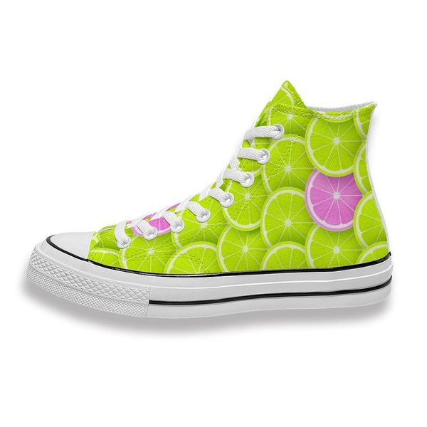 

custom printed pop lime slic sneakers high mens womens running sho skateboard diy trainers canvas casual shoe