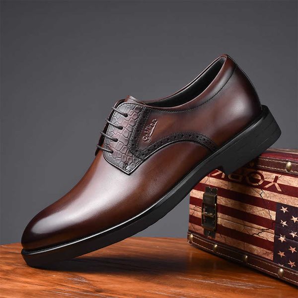 

leather shoes men's leather business ess wedding soft sole black casual british