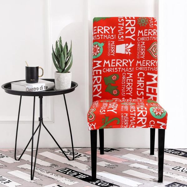 

chair covers 2021 christmas decor dining room cover removable washable stretch seat universal size slipcovers