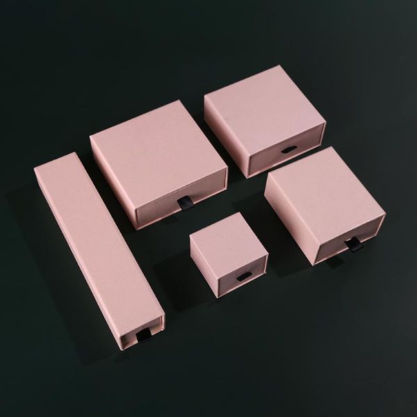 

jewelry pouches, bags 12pcs square display gifts box holder kraft paper engagement ring brooch necklace bracelet pink, Pink;blue