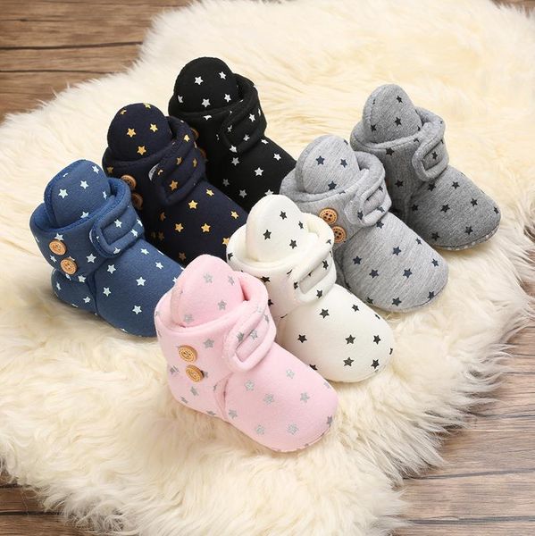 

bron baby socks shoes infant boy girl star toddler first walkers booties cotton comfort soft warm crib
