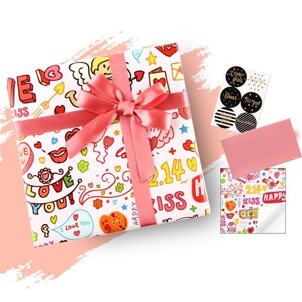 

pcs valentine's day gift wrapping paper holiday present box decoration wrap artware packing decor