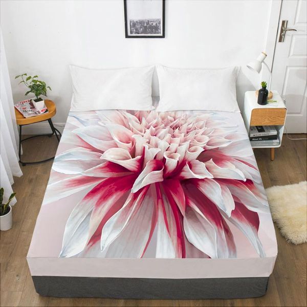 

sheets & sets luxury elastic fitted sheet bed with an band mattress cover 150x200/160x200 for home flowers open