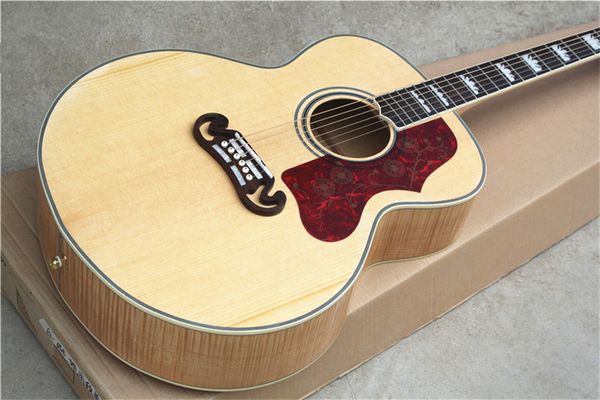 

custom 43 inch acoustic guitar wooden guitar hollow 200 maple bodymaple nec golden hardware