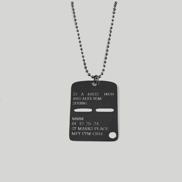 

pendant necklaces 1017 alyx 9sm 20fw spring army brand charm long necklace men and women couples same style street hip hop ins accessories, Silver