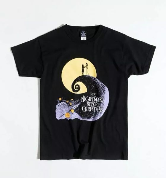 

official black nightmare before christmas full moon t-shirt, White;black