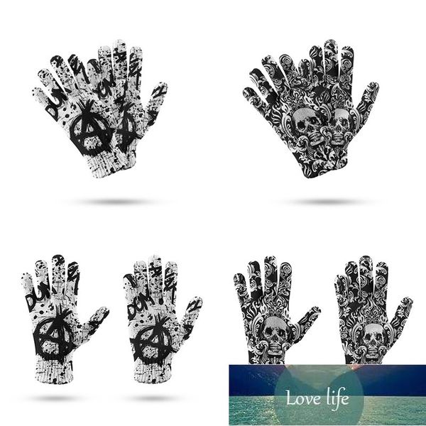 Homens das mulheres Skeleton Skull Luvas Unisex Primavera Ao Ar Livre Lazer Movimento Luvas Confortáveis ​​Touch Screen Mittens Luvas de Pesca Preço de Fábrica