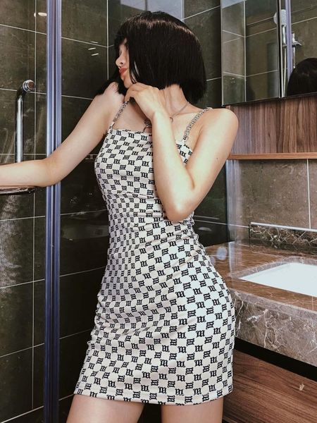 

casual dresses french chain sling dress design in 2021 dlqz1889, Black;gray