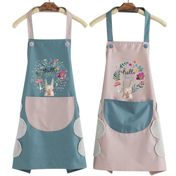 

aprons kitchen apron household waterproof, wipeable and oil-resistant baking accessories zd