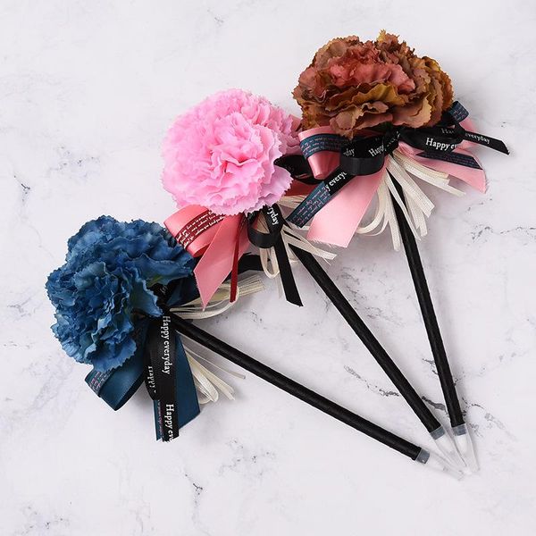 

ballpoint pens 10pcs korean handmade flower pen teacher's day wedding sign, Blue;orange