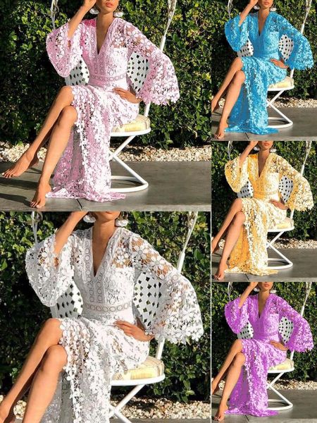 

casual dresses women's 2021 products slim lace dress halter collar, Black;gray