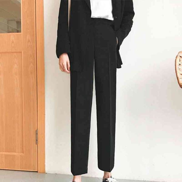 

fashion korean black womans loose women capris high waist wide leg spring and summer clothing ropa mujer, Black;white