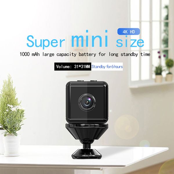 X6D 4 K 1080 P HD Mini IP Kamera Gece Sürümü Ses Güvenlik Kablosuz Gözetim Spor Kameralar Wifi Video Kaydedici DV Kamera