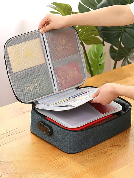

storage bags certificate bag household multilayer large capacity multifunctional box card sorting