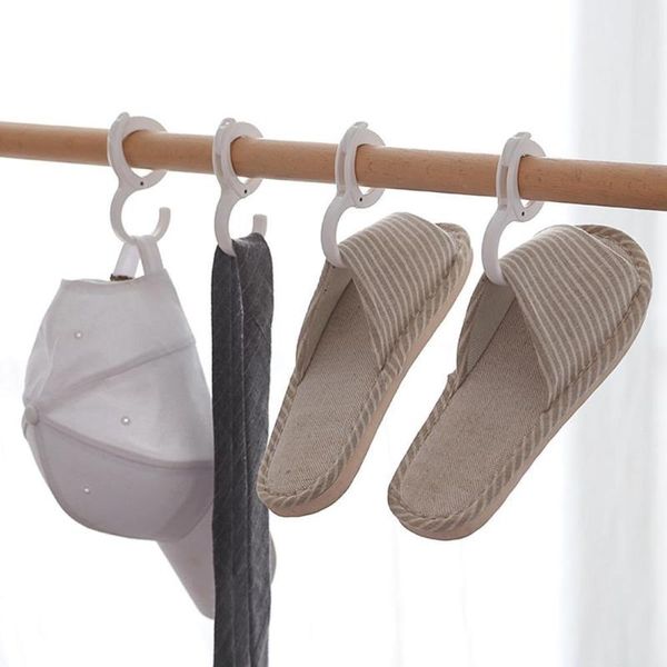 

2pcs s shape hook for hanging coat hanger clip rail crossbar desk home organizer adjustable kitchen and bathroom close hooks & rails