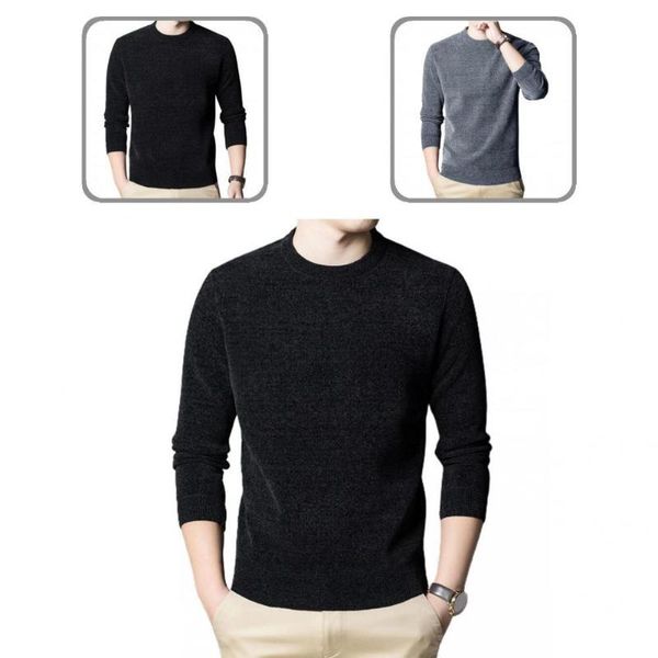 

men's sweaters round neck fit warm autumn sweater for school base, White;black