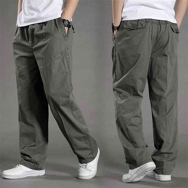 

men harem tactica pants brand summer sagging cotton pants trousers plus size sporting pant mens joggers feet pantsl-6xl 210715, Black