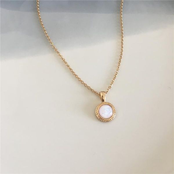 

gold color small light pink stone pendant collar necklace chokers, Golden;silver