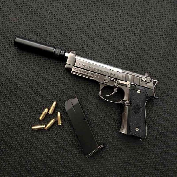 

1: 2.05 shell throwing beretta m92a1 toy gun model combined with all metal disassembly boy gift can not be fired