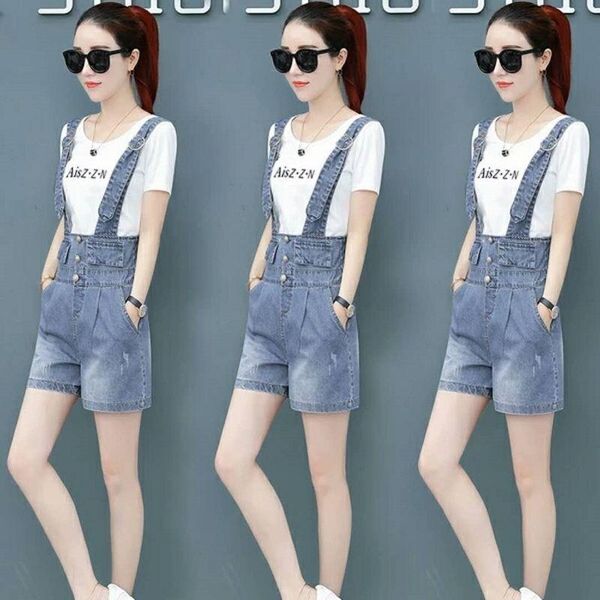

denim fabric destroy wash rompers summer overalls women playsuits suspenders shorts jeans women's jumpsuits, Black;white