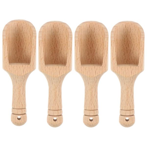 

spoons 4pcs tea spoon wood shovel scoop wooden accessories