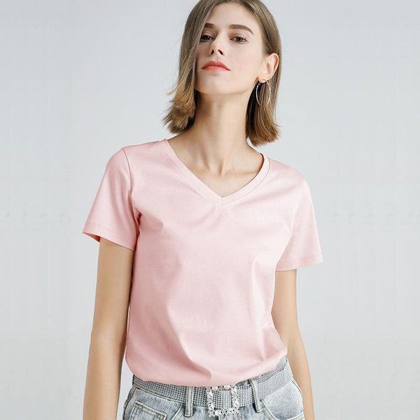 

women's t-shirt cotton women summer trim solid color simple girl fashion o-neck harajuku female top, White