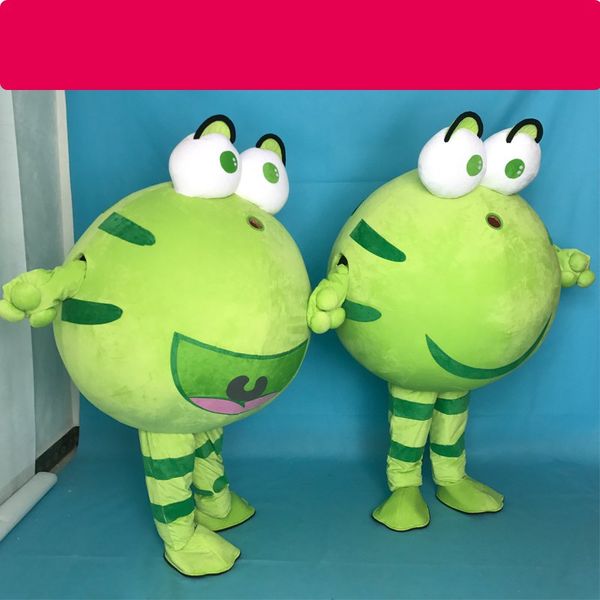 

mascot costumes green frog mascot costume halloween cartoon for birthday party funny dress, Black;red