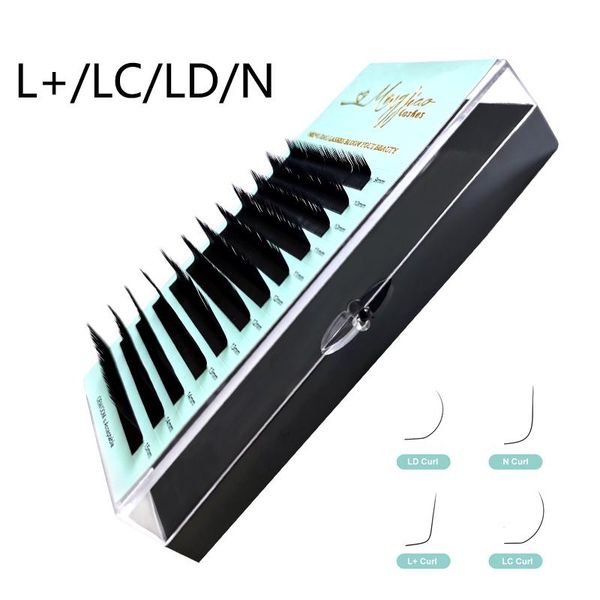 

false eyelashes l+/lc/ld/n curl eyelash extension mix length classic individual wispy lashes acceopt make own logo wholesale price