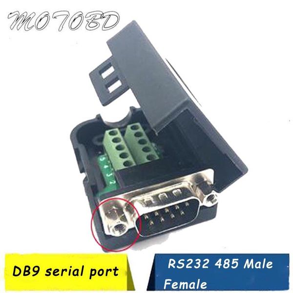 

code readers & scan tools a serial port db9 solderless head plug 9pin to the terminal block 232 485 connector com male solder-paralle