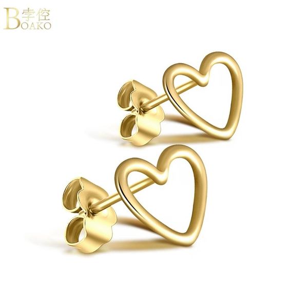 

sterling silver earrings for women 2021 trendy pendiente ohrringe stud earings luxury jewelry piercing heart, Golden;silver