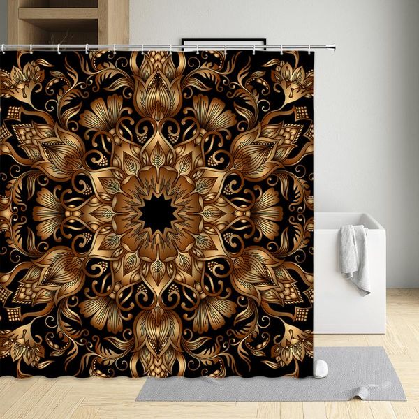 

shower curtains retro lndian bohemian curtain exotic geometric printing pattern bathroom decor waterproof with hooks washable fabric sets