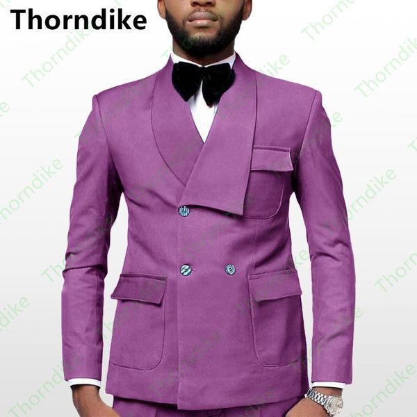 

men's suits & blazers thorndike latest coat pant design men suit shawl lapel 2 piece set double breasted wedding groom singer prom cost, White;black