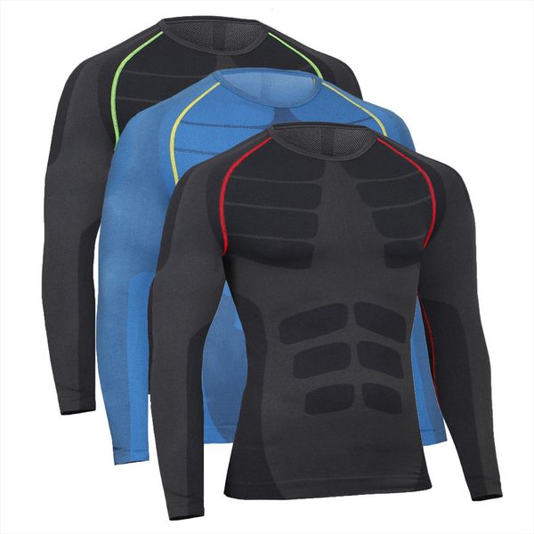 

mens long sleeved compression quick drying cycling clothing tight shapewear men spring casual fashion 7, White;black