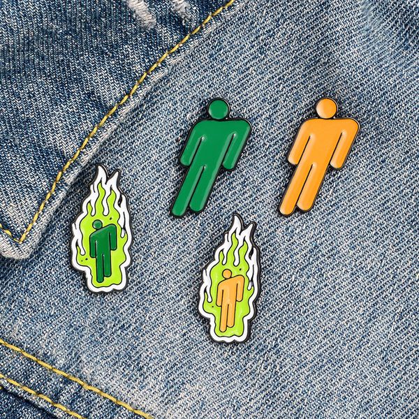 

cartoon enamel logo series creative brooch label pins cool stuff, Blue