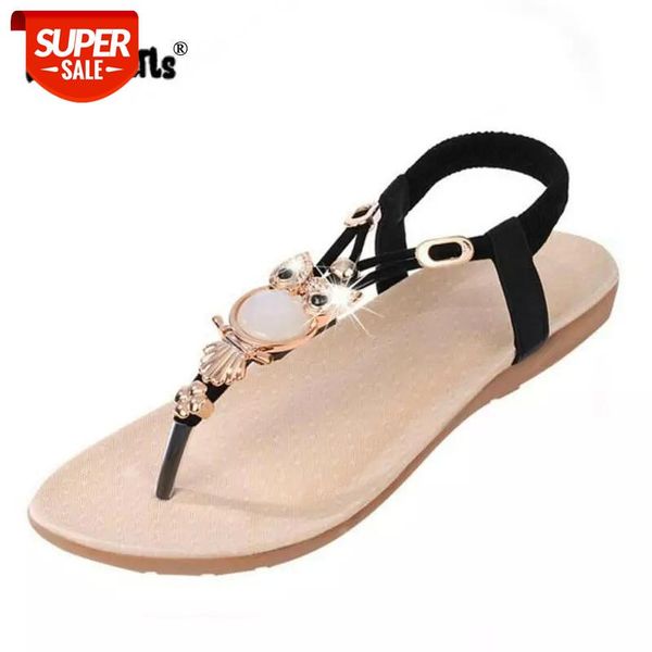 

dijigirls women shoes sandals comfort sandals women summer classic rhinestone fashion summer flat #g17e, Black