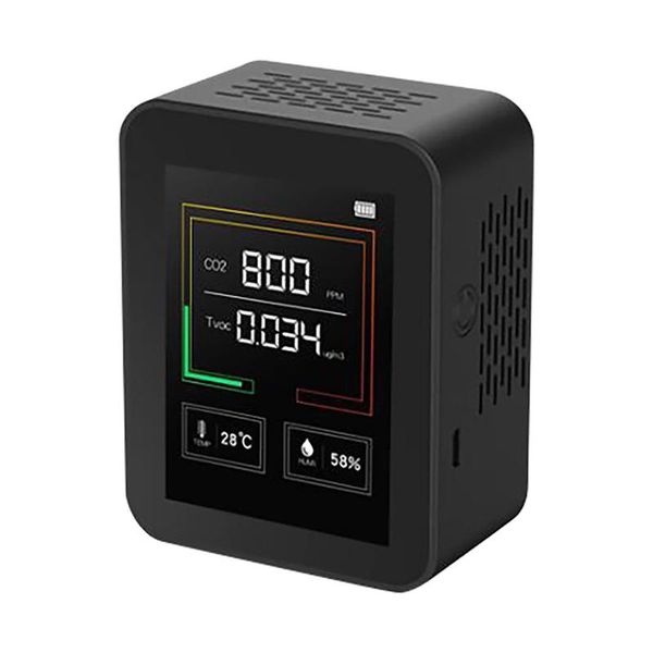 

gas analyzers co2 meter air quality monitor analyzer temperature humidity measurement detector tester with lcd screen display