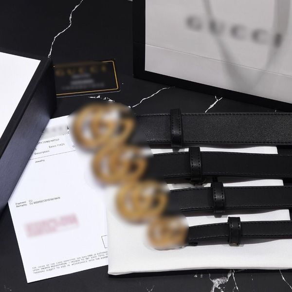 

men's and women's designer belt casual smooth buckle style optional width 2.0cm 3.0cm 3.4cm 3.8cm with box, Black;brown