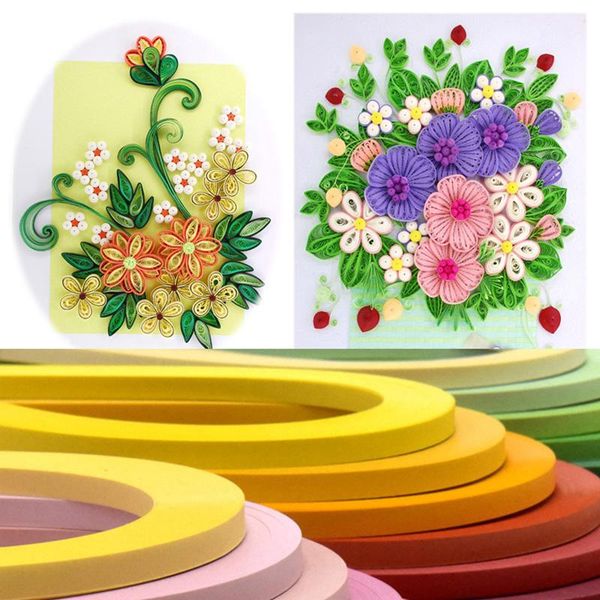 

party decoration 120 strips 5mm quilling paper mixed origami diy art craft hand made scrapbooking artwork