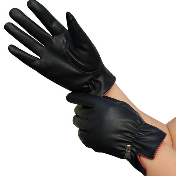 

cycling gloves 1pair womens touch screen winter warm black outdoor sport women man anti-slip waterproof guantes moto