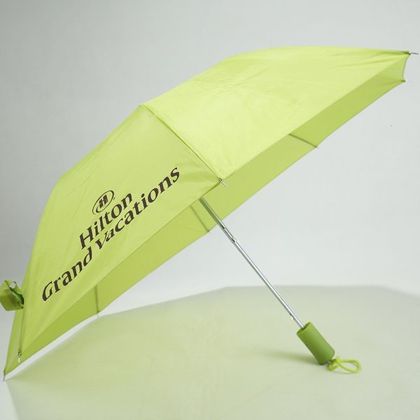 

8-bone windbreak 2-fold automatic umbrella solid color light folding printing advertising