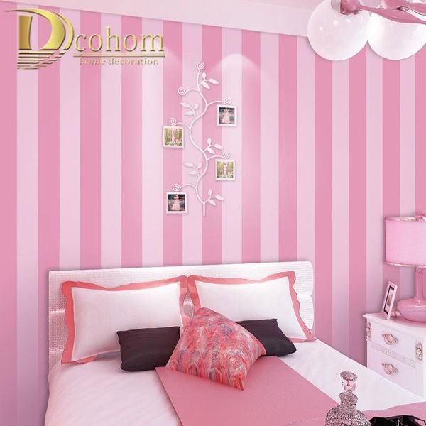 

wallpapers pink blue stripes wallpaper for kids room baby girls boys bedroom decor tv backdrop striped wall papers roll