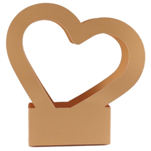 

10pcs heart shape portable flower box bag paper packaging for wedding party decor florist handy gift case wrap