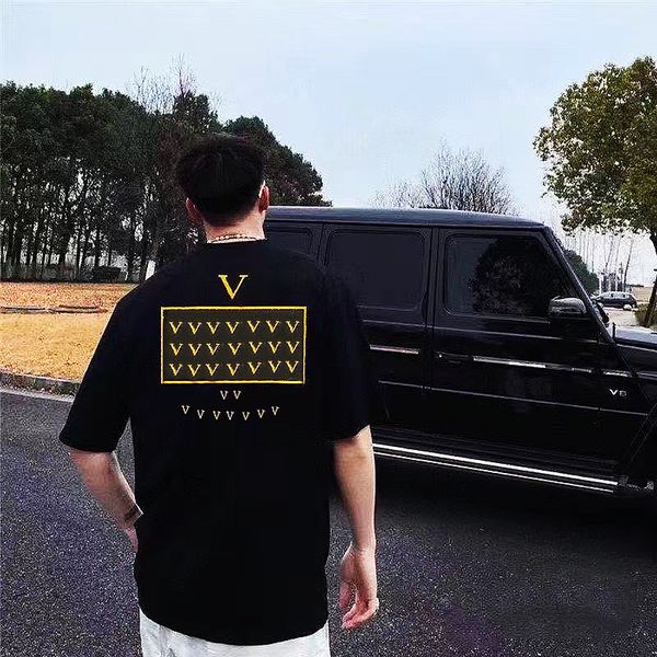 

size men's asian t-shirts printed with letters designer shirt short sleeve fashion clothing, White;black