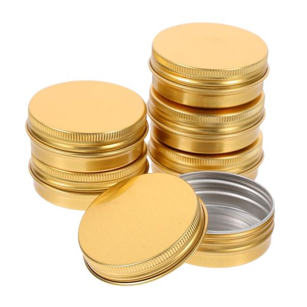 

gift wrap 6pcs aluminium screw-thread cosmetics boxes diy candle tea storage