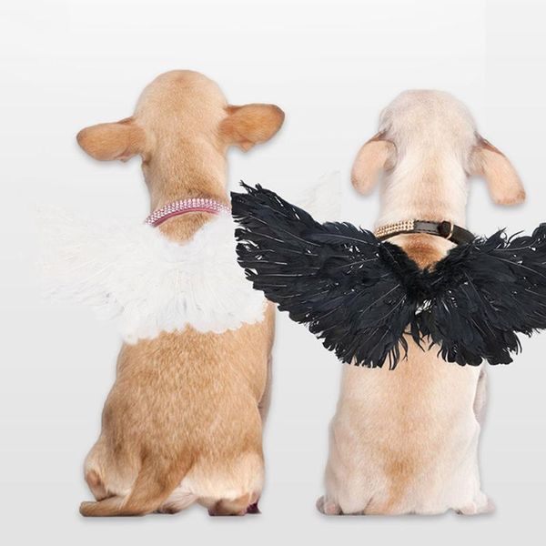 

pet puppy kitten devil angel feather costume halloween christmas cosplay fancy dress up interesting clothes outfit supplies cat costumes