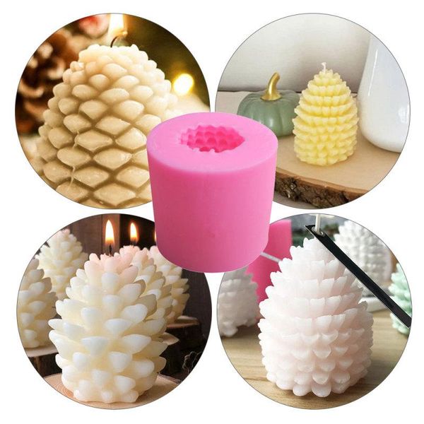 

craft tools toolslife 3d christmas pine cone silicone candle mold diy handmade candles beeswax pinecone making mould
