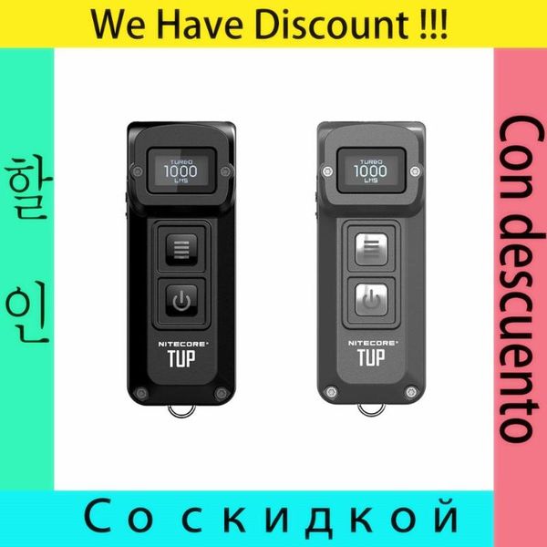 

flashlights torches nitecore tup usb rechargeable mini cree xp-l hd v6 max 1000 lm beam distance 180m revolutionary intelligent e